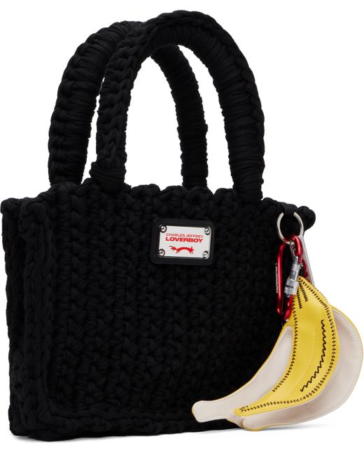 Charles Jeffrey ブラック Knitted Bucket トートバッグ Black