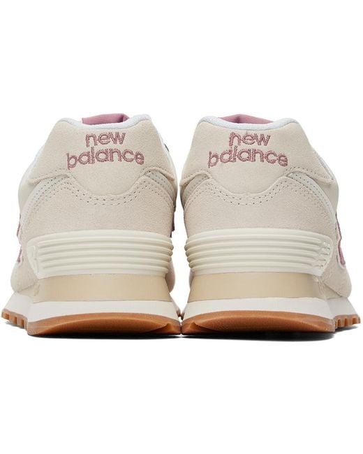 New Balance Black Beige & Pink 574 Sneakers