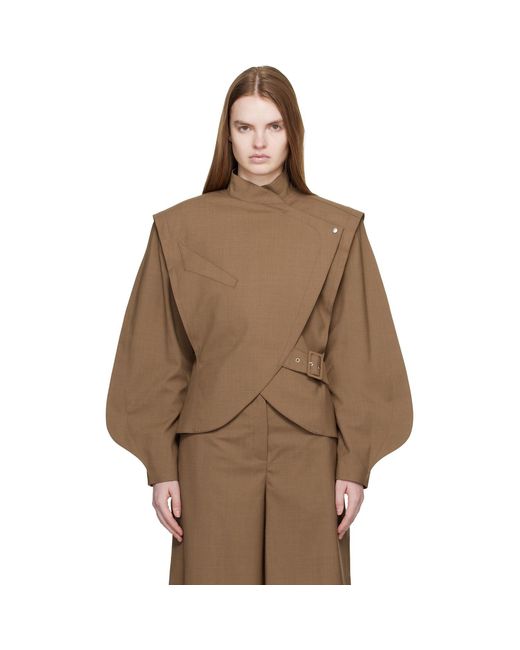 Mugler Brown Super Fine Mela Jacket