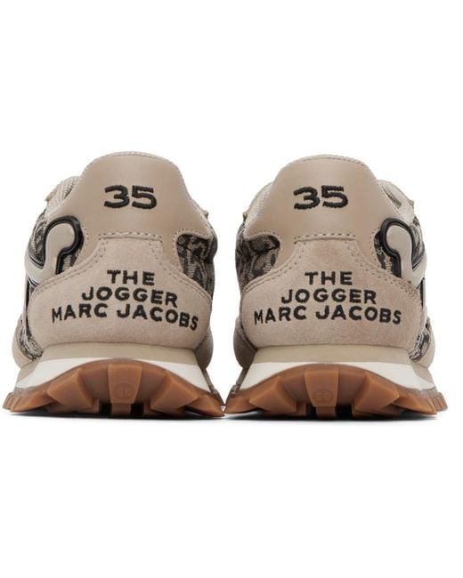 Marc Jacobs Black Beige 'the Monogram jogger' Sneakers