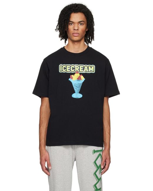 ICECREAM Black Sundae T-shirt for men