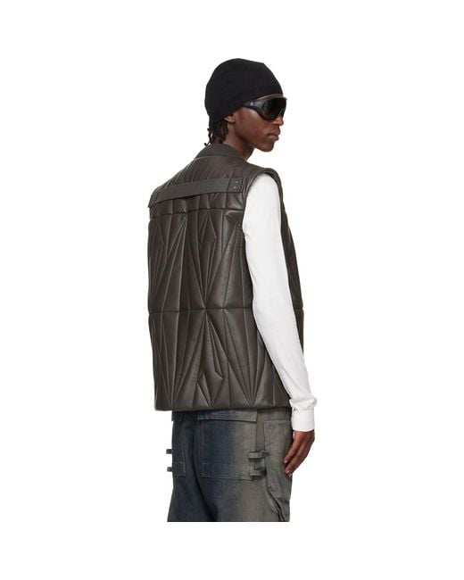 Rick Owens Black Moncler + Geocamo Flight Vest for men