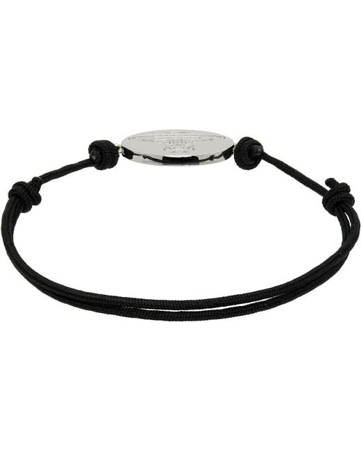 Vivienne Westwood Black Rosabelle Friendship Bracelet for men