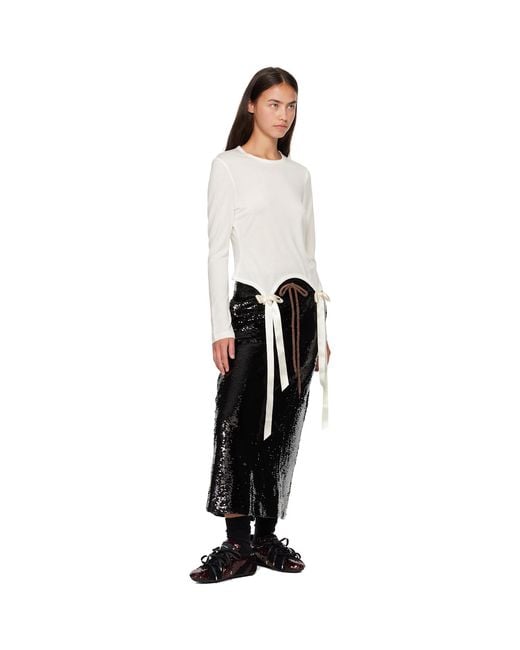 Simone Rocha Black Burgundy & Ballerina Grip Sneakers