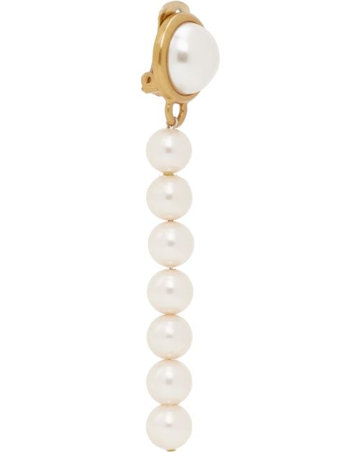 Moschino Black Faux-Pearl Single Earring