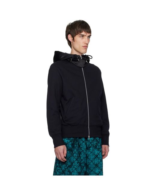 Dries Van Noten Blue Printed Hoodie for men