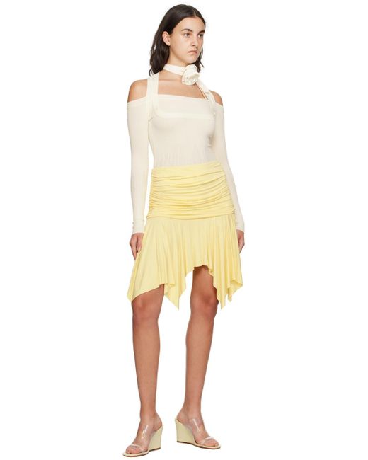 GIMAGUAS Yellow Disco Miniskirt