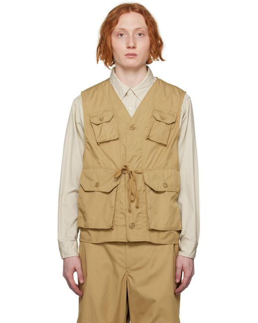 Engineered Garments Multicolor Beige C-1 Vest for men