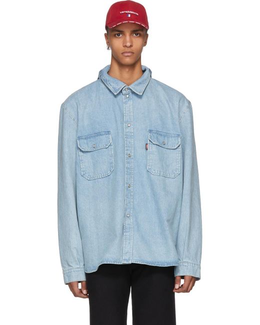 Denim Shirt in Blue for Men 
