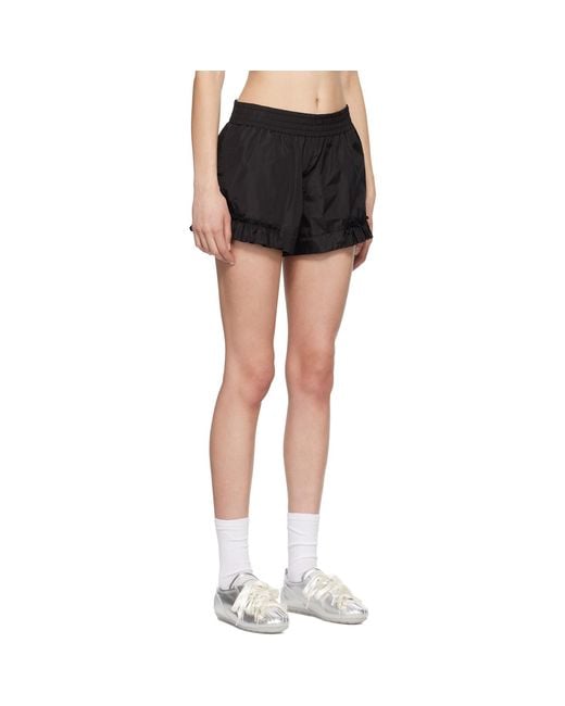 Simone Rocha Black Frill Track Shorts