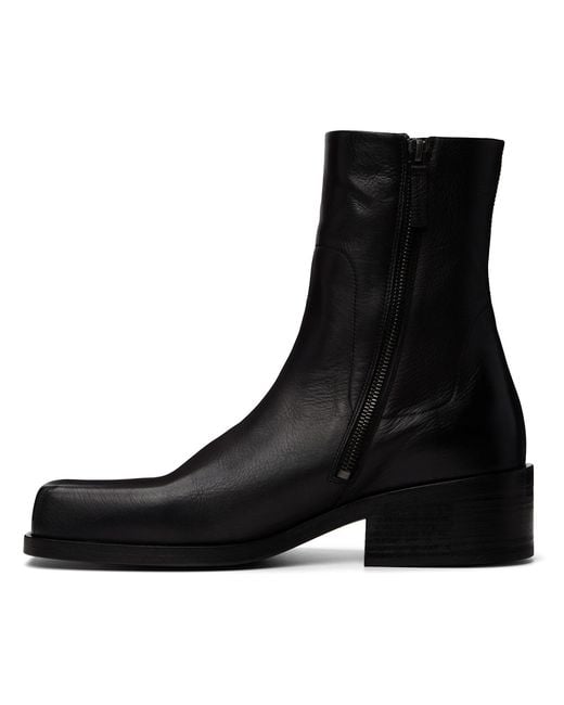 Marsèll Black Cassello Ankle Boots for men