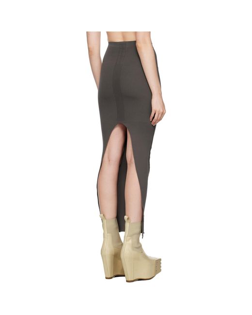 Rick Owens Black Concordians Pillar Maxi Skirt