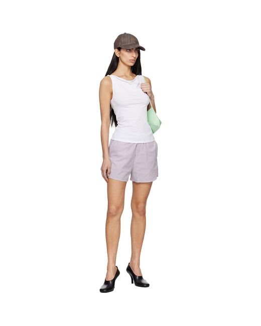 A.P.C. White Ava Shorts