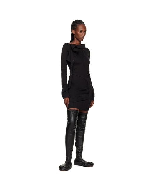 Yume Yume Black Overknee Ballerina Tall Boots