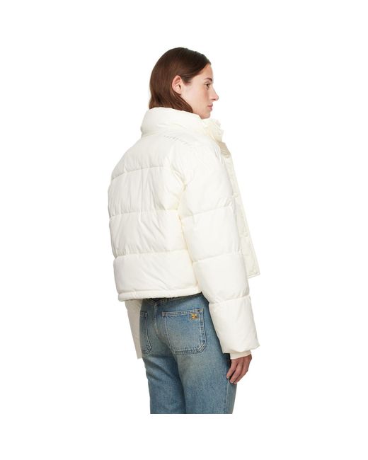 Courreges Red Off- Cropped Puffer Jacket