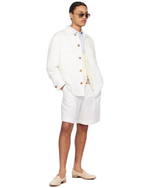 Blouson blanc à quatre poches Lardini pour homme en coloris White