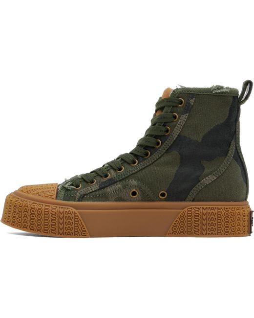 Marc Jacobs カーキ The Camo Jacquard ハイカットスニーカー Black