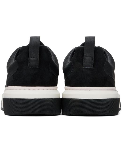 Ferragamo Black Leather Sneakers for men
