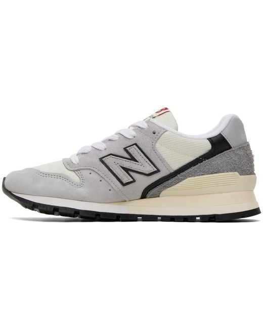 New Balance Black Gray Made In Usa 996 Sneakers for men