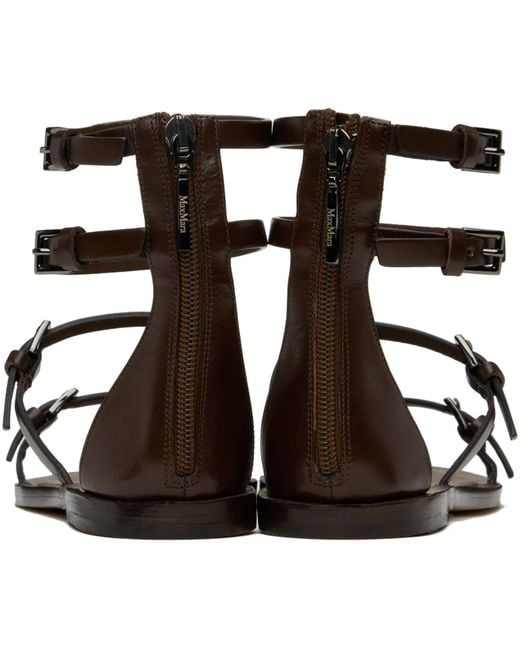 Max Mara Black Evegflat Sandals