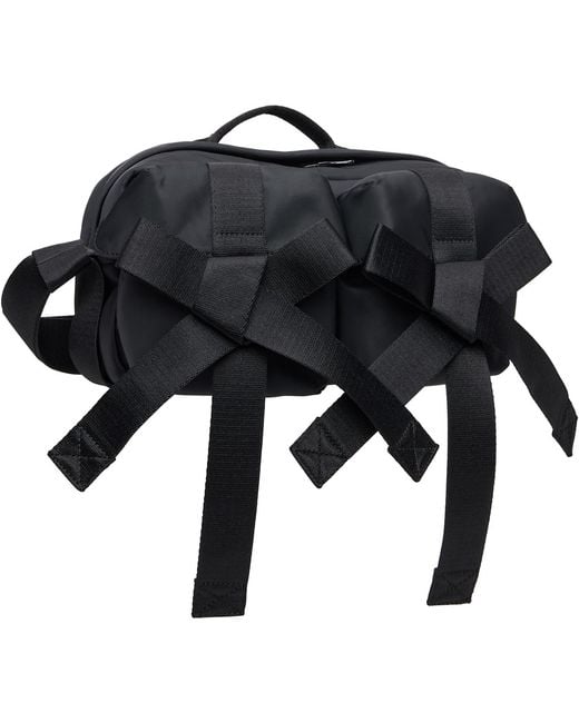 Simone Rocha Black Classic Bow Crossbody Bag for men