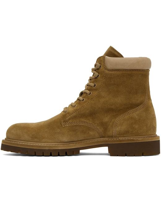 Officine Creative Brown Suede Boss 002 Boots for men