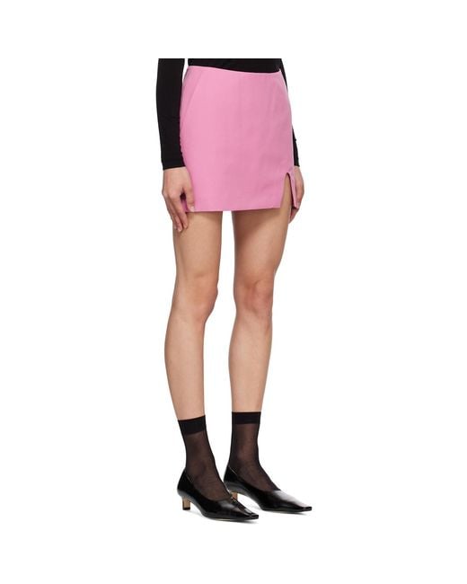 Pushbutton Pink Ssene Exclusive Slit-Cut Miniskirt
