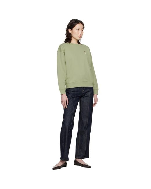 Maison Kitsuné Green Dressed Fox Comfort Sweatshirt