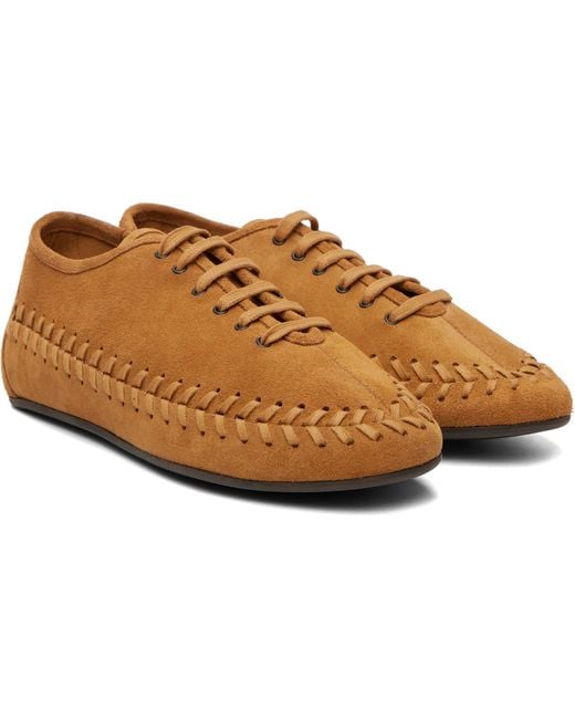 Hereu Brown Tan Birla Suede Loafers for men