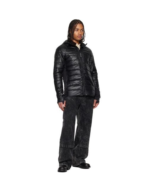Canada Goose Black Hybridge Lite Hooded Down Jacket for men