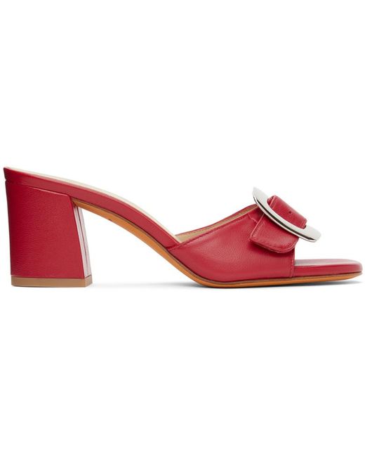 Maryam Nassir Zadeh Amina Heeled Sandals in Red | Lyst