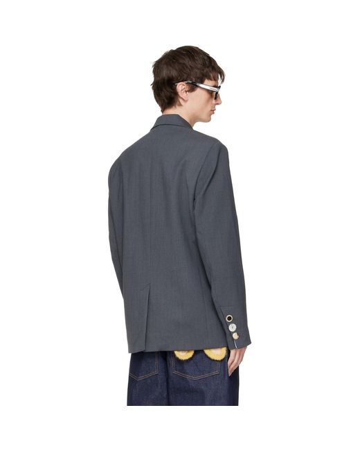 Charles Jeffrey Black Edinburgh Blazer for men