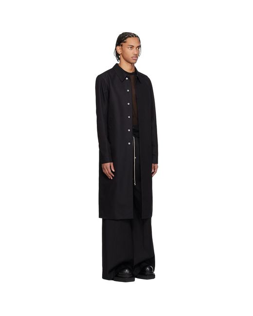 Rick Owens Black Temple Brad Coat for men
