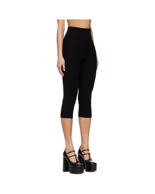 Chloé Black Capri Legging Stretch Knit Shorts