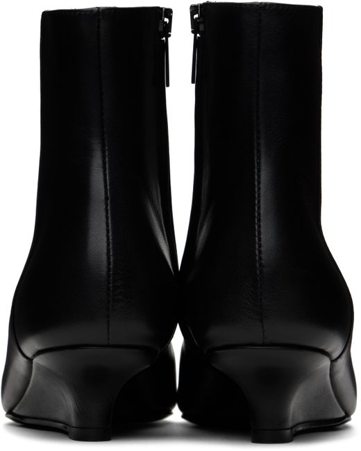 ショートブーツ・ブーティ toteme Sharp Ankle Boots - TOTEME - Leather - Black Toteme Sharp Suede Ankle Boots in Black – Hampden Clothing