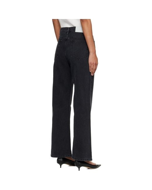 DUNST Black Relaxed Flared Jeans