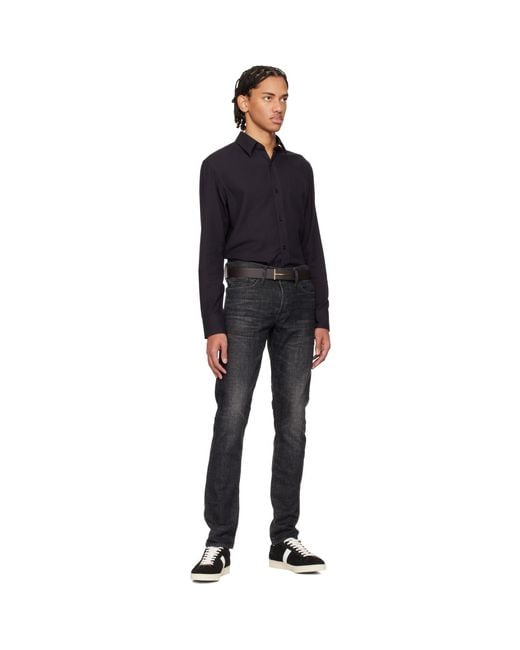 Tom Ford Black Suede Blake Sneakers for men