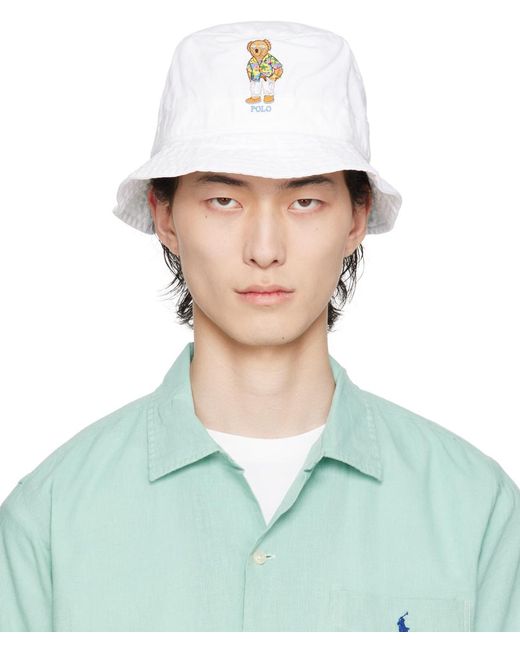 Polo Ralph Lauren Green Polo Bear Twill Bucket Hat for men