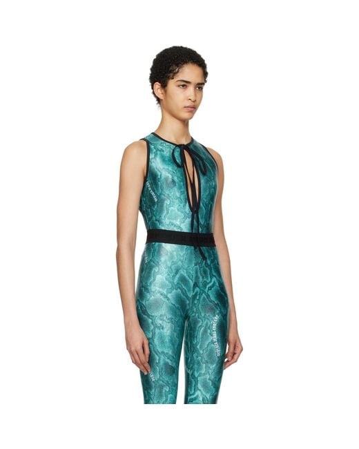 Versace Jeans Couture Blue Printed Bodysuit