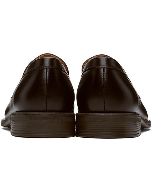 PS by Paul Smith Black Brown Leather Remi Loafers for men