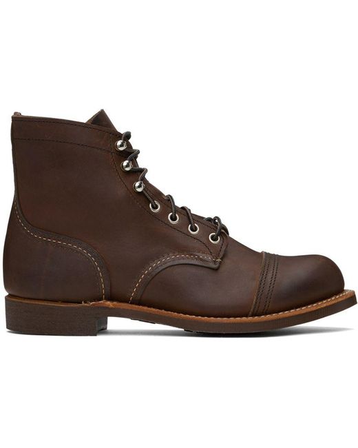 Red Wing Brown Iron Ranger Boots for Men | Lyst