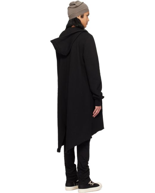 Rick Owens Black Fishtail Parka Jacket for men
