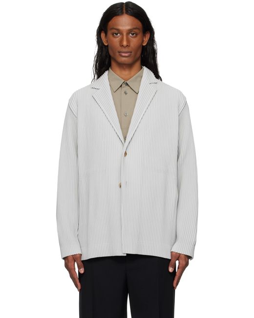 Homme Plissé Issey Miyake White Basics Blazer for men