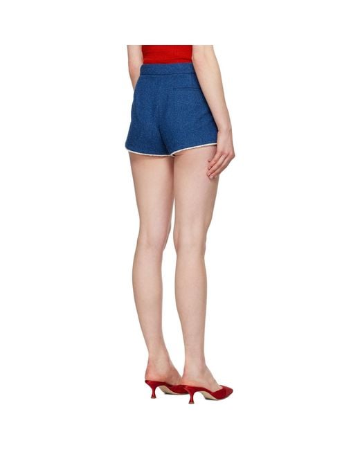 MSGM Blue Cotton Shorts