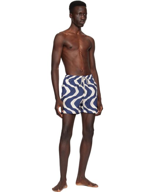 Oas Blue Off- Rippling Swim Shorts for men