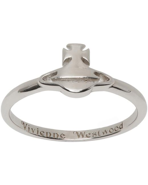 Vivienne Westwood Metallic Silver Carmen Ring for men