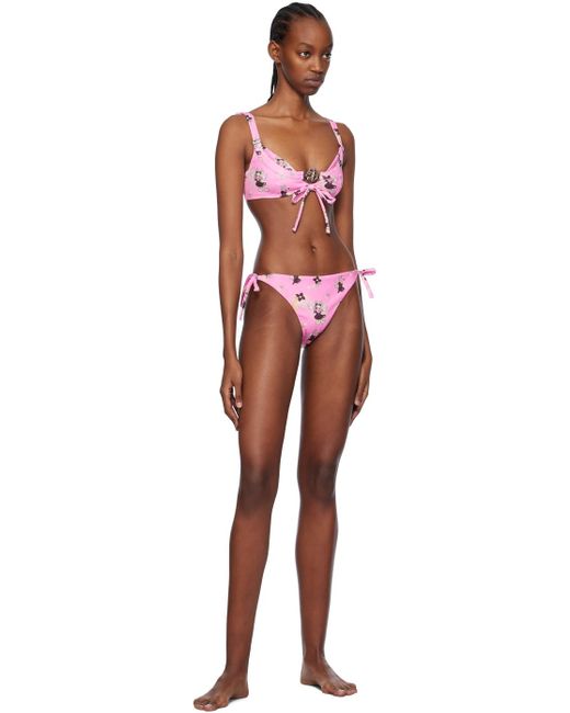 Chopova Lowena Black Pink Suski Bikini