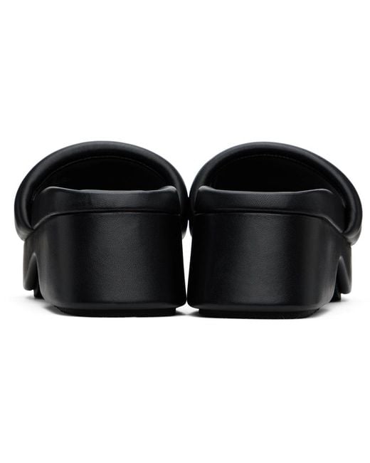 Alexander Wang Black Platform Sheep Leather Float Slides