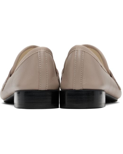 Repetto Black Taupe Michael Rubber-Sole Loafers