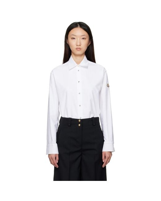 Moncler White Canvas Shirt